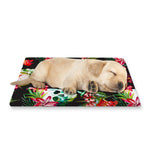 Blossom Flowers Skull Pattern Print Pet Cooling Mat Cover