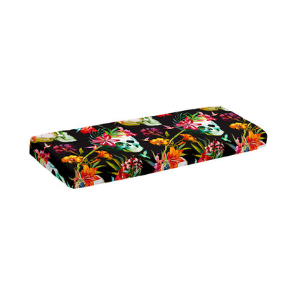 Blossom Flowers Skull Pattern Print Piano Keyboard Cover