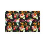 Blossom Flowers Skull Pattern Print Polyester Flag