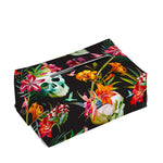 Blossom Flowers Skull Pattern Print Rectangle Tissue Box Cover
