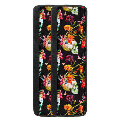 Blossom Flowers Skull Pattern Print Refrigerator Handle Covers