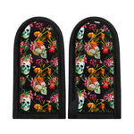 Blossom Flowers Skull Pattern Print Skillet Handle Cover