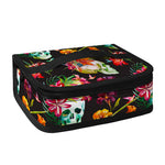 Blossom Flowers Skull Pattern Print Small Lunch Bag