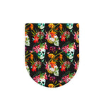 Blossom Flowers Skull Pattern Print Toilet Lid Cover