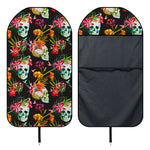 Blossom Flowers Skull Pattern Print Waterproof Car Seat Cover
