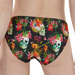 Blossom Flowers Skull Pattern Print Women's Panties