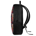 Blossom Peony Skull Pattern Print 17 Inch Backpack