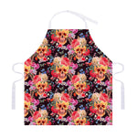 Blossom Peony Skull Pattern Print Adjustable Apron