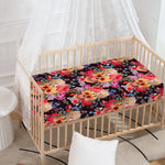 Blossom Peony Skull Pattern Print Baby Crib Sheet