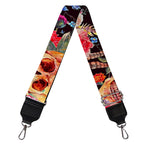Blossom Peony Skull Pattern Print Bag Strap