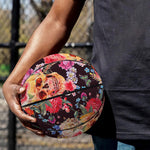 Blossom Peony Skull Pattern Print Basketball