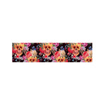 Blossom Peony Skull Pattern Print Bed Runner