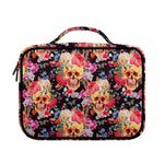 Blossom Peony Skull Pattern Print Briefcase Bible Bag