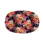 Blossom Peony Skull Pattern Print Car Side Mirror Covers