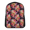 Blossom Peony Skull Pattern Print Casual Backpack