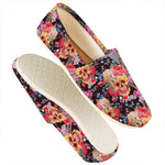 Blossom Peony Skull Pattern Print Casual Shoes