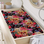 Blossom Peony Skull Pattern Print Changing Pad Cover