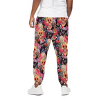 Blossom Peony Skull Pattern Print Cotton Pants