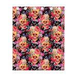 Blossom Peony Skull Pattern Print Curtain