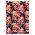 Blossom Peony Skull Pattern Print Curtain