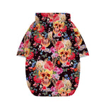 Blossom Peony Skull Pattern Print Dog Zip Up Hoodie