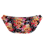 Blossom Peony Skull Pattern Print Fanny Pack