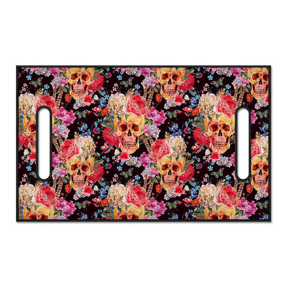 Blossom Peony Skull Pattern Print Golf Cart Seat Cover