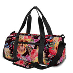 Blossom Peony Skull Pattern Print Gym Bag