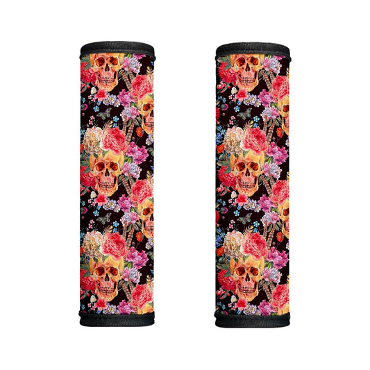 Blossom Peony Skull Pattern Print Handle Covers