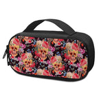 Blossom Peony Skull Pattern Print Insulin Cooler Travel Case