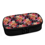 Blossom Peony Skull Pattern Print Insulin Cooler Travel Case