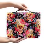 Blossom Peony Skull Pattern Print Leather Bible Cover