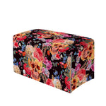 Blossom Peony Skull Pattern Print Leather Tissue Box Cover