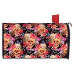 Blossom Peony Skull Pattern Print Mailbox Cover