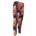 Blossom Peony Skull Pattern Print Men's Compression Pants