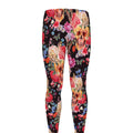 Blossom Peony Skull Pattern Print Men's Leggings