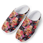 Blossom Peony Skull Pattern Print Mesh Casual Shoes