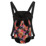 Blossom Peony Skull Pattern Print Pet Carrier Backpack