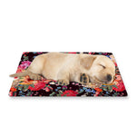 Blossom Peony Skull Pattern Print Pet Cooling Mat Cover