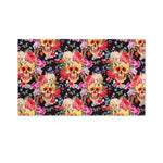 Blossom Peony Skull Pattern Print Polyester Flag