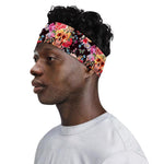 Blossom Peony Skull Pattern Print Sports Headband