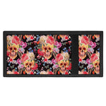 Blossom Peony Skull Pattern Print Trifold Wallet