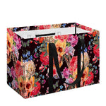 Blossom Peony Skull Pattern Print Utility Tote Bag