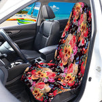 Blossom Peony Skull Pattern Print Waterproof Car Seat Cover