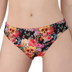 Blossom Peony Skull Pattern Print Women's Panties