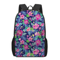 Blossom Tropical Flower Pattern Print 17 Inch Backpack
