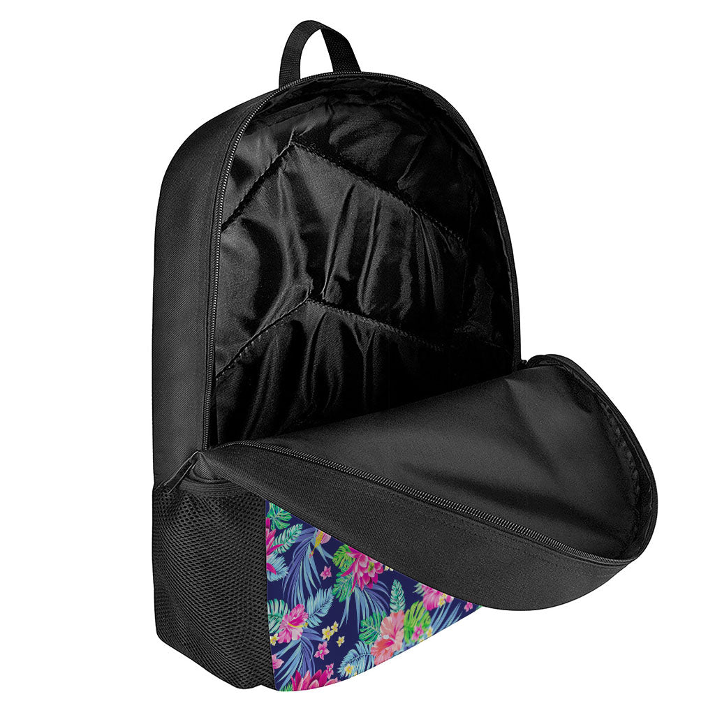 Blossom Tropical Flower Pattern Print 17 Inch Backpack