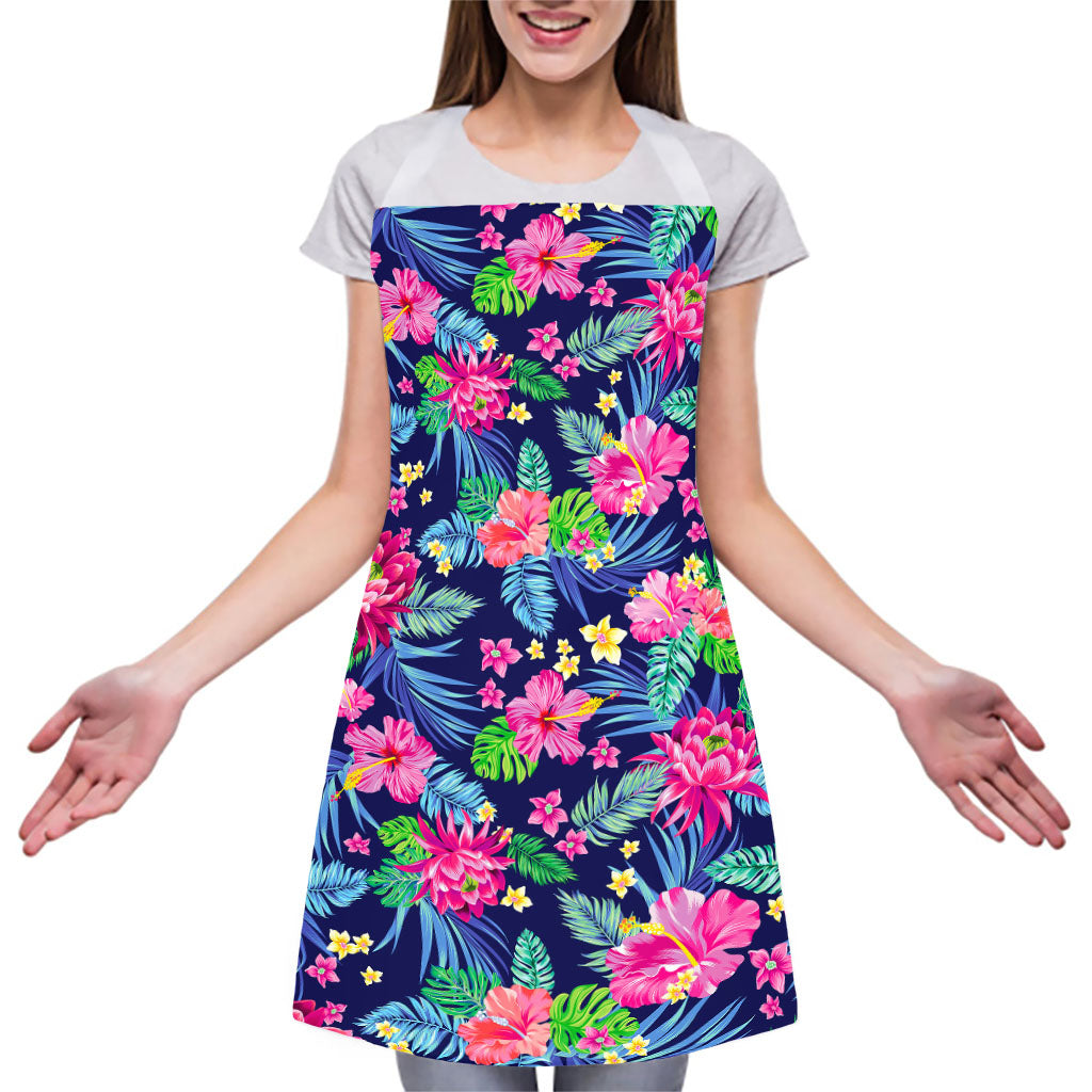 Blossom Tropical Flower Pattern Print Adjustable Apron