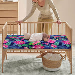 Blossom Tropical Flower Pattern Print Baby Crib Sheet