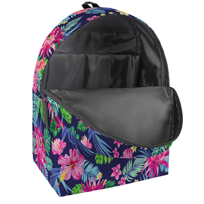 Blossom Tropical Flower Pattern Print Backpack
